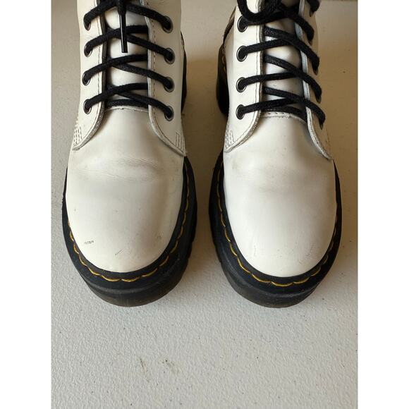 Doc Dr. Martens White Jadon Platform Boot Size  6 Womens 5 Mens Good Condition - Picture 5 of 7